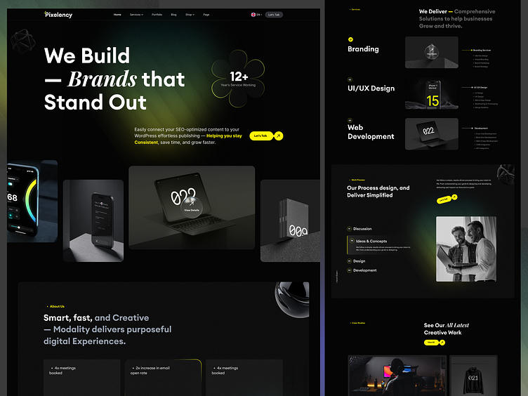Modern high-converting AI-powered landing page and website design example